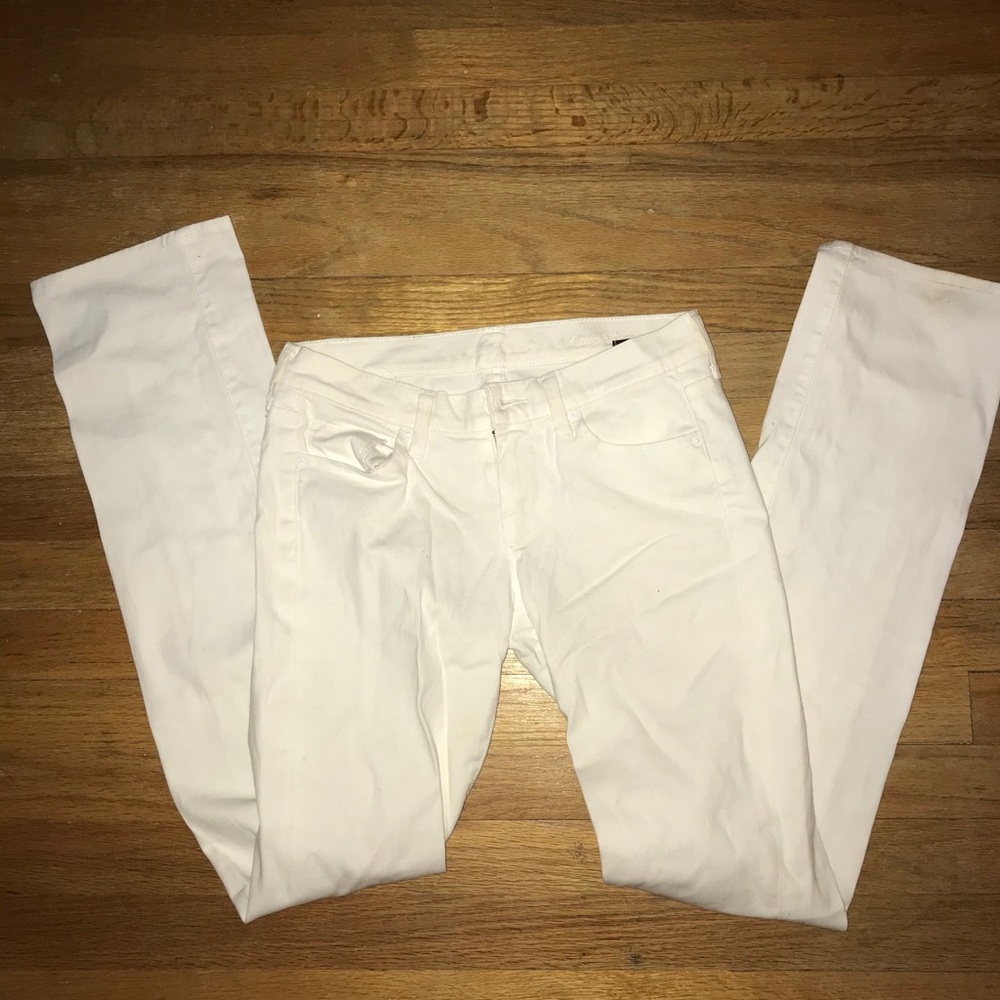 Seven for mankind white straight jeans